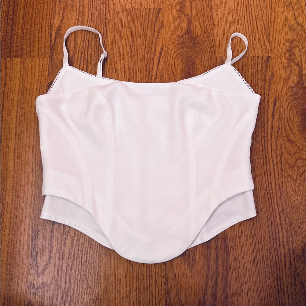 I.AM.GIA White Corset Top
